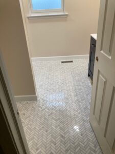 Bathroom remodel flooring