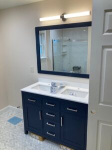 Bathroom remodel sink and cabinets