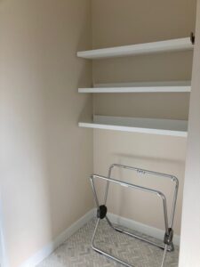 Bathroom remodel towel storage