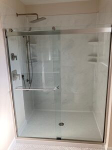 Bathroom remodel tub enclosure