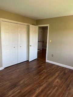 Bedroom floor and closets