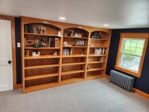 Room remodel with custom woodwork and built-in bookcase-2