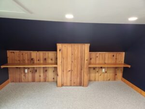 Room remodel with custom woodwork and built-ins-3